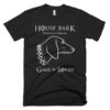 Black House Bark Wiener is Coming Game of Bones Dachshund T shirt