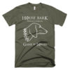 Olive House Bark Wiener is Coming Game of Bones Dachshund T shirt